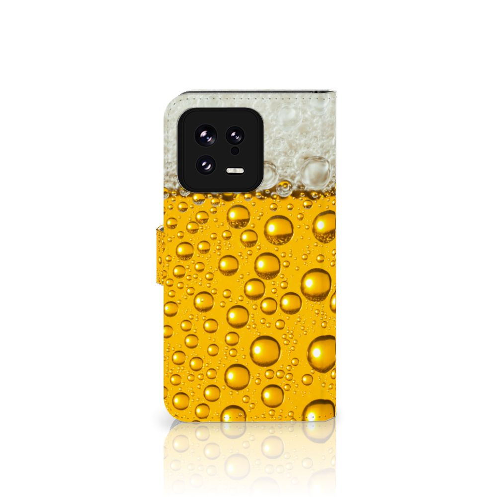 Xiaomi 13 Book Cover Bier met een design van bubbels in bier. Perfect cadeau voor bierliefhebbers! 🍺 Bescherming en stijl!