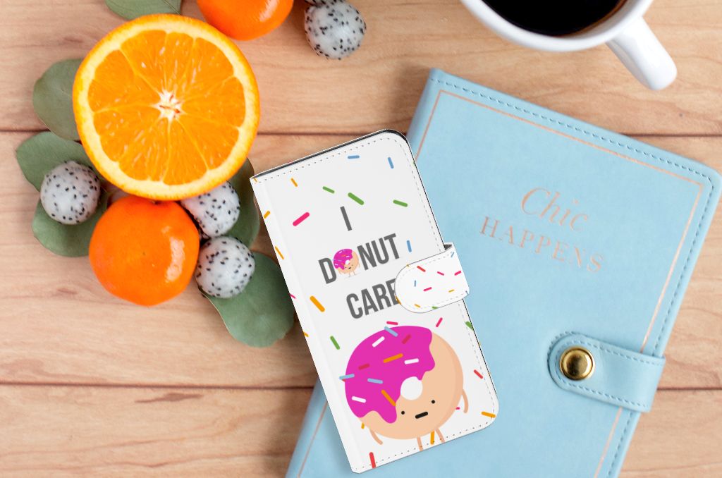 Xiaomi 13 Book Cover Donut Roze bookcover ontwerp donut aanzicht