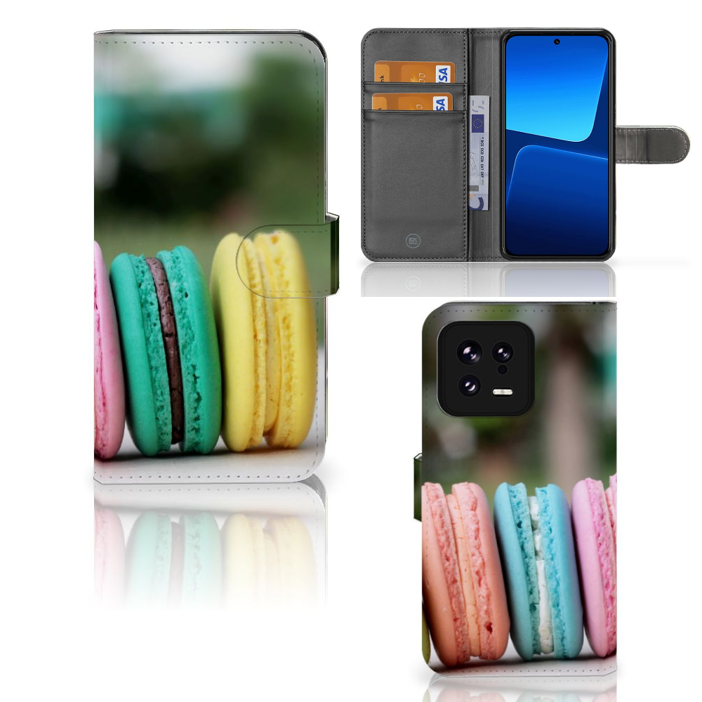 Xiaomi 13 Book Cover Macarons hoesje macarons kleurig aanzicht