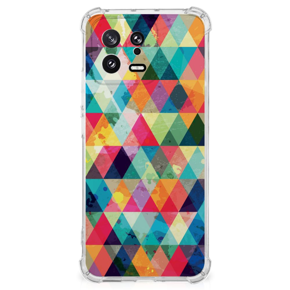 Xiaomi 13 Doorzichtige Silicone Hoesje Geruit B2C Telecom