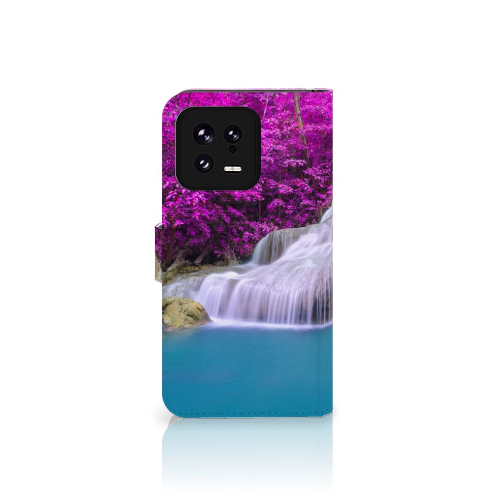 Xiaomi 13 Flip Cover Waterval flipcover waterval paarse bomen