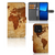 Xiaomi 13 Flip Cover Wereldkaart flip cover wereldkaart voorzijde binnenzijde