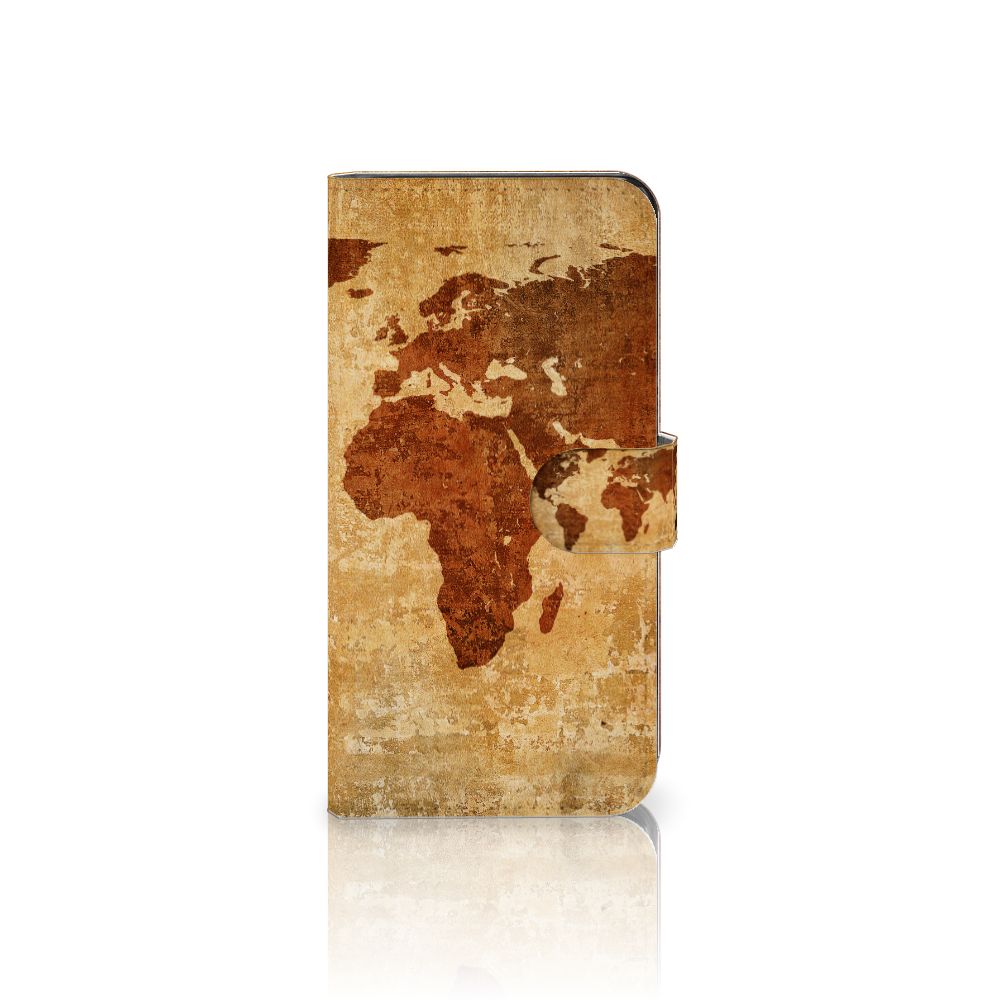 Xiaomi 13 Flip Cover Wereldkaart flip cover wereldkaart voorzijde