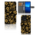 Xiaomi 13 Hoesje Gouden Bloemen telefoonhoesje gouden bloemen voorkant achterkant binnenkant