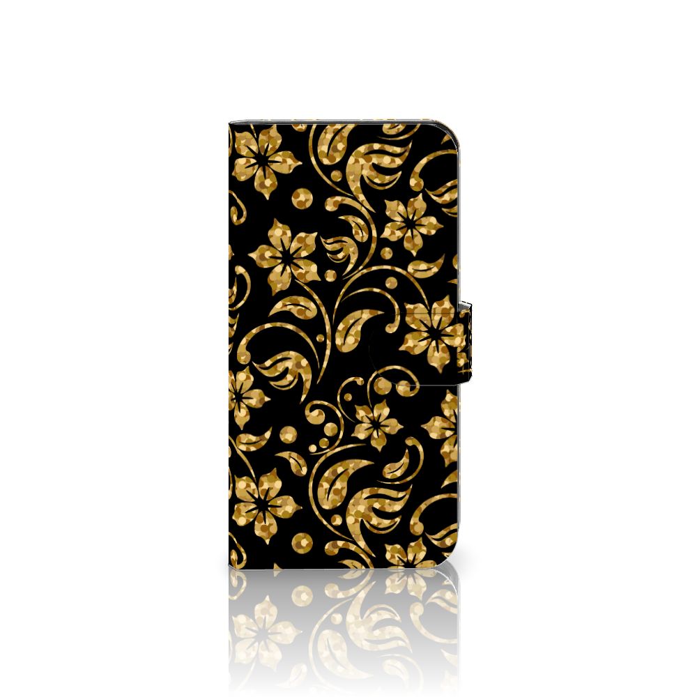 Xiaomi 13 Hoesje Gouden Bloemen telefoonhoesje gouden bloemen design aanzicht