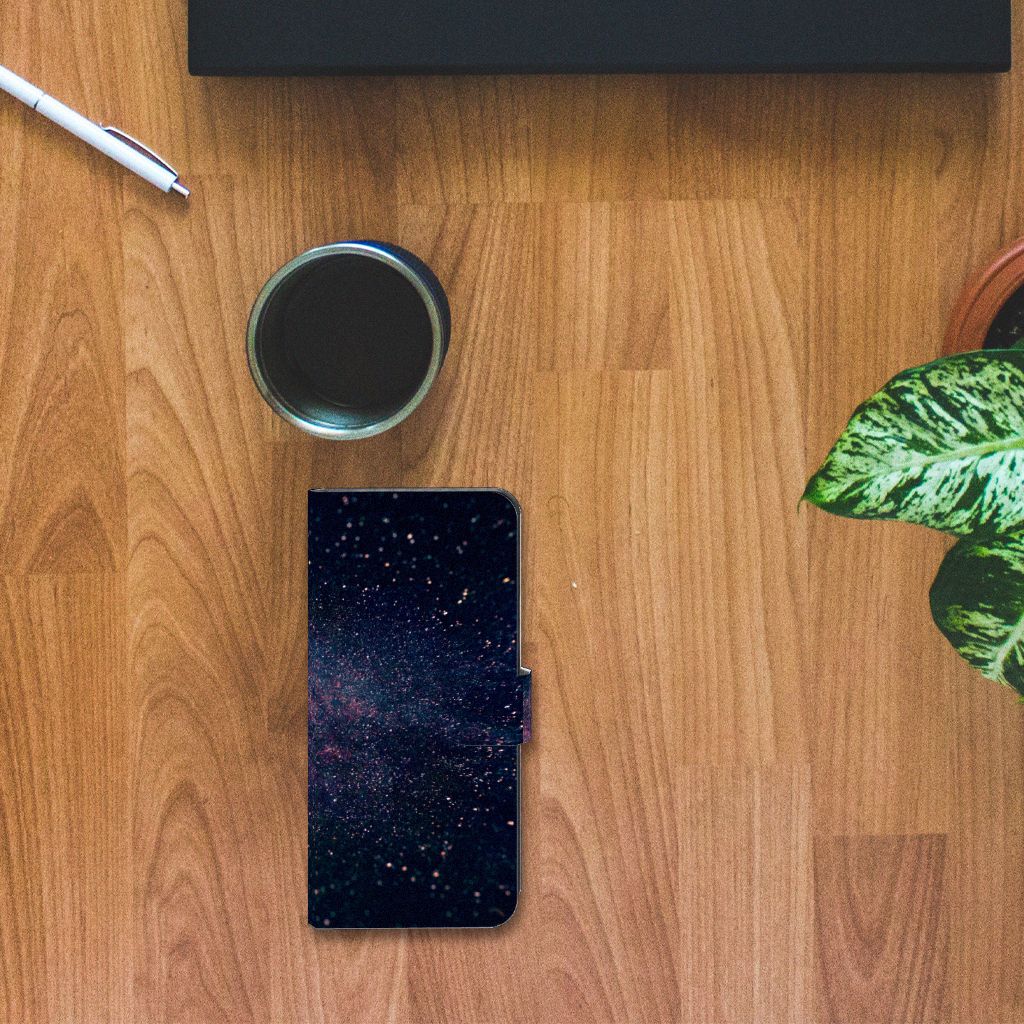 Xiaomi 13 Lite Book Case Stars bookcase sterren inktzwarte achtergrond kleurrijk
