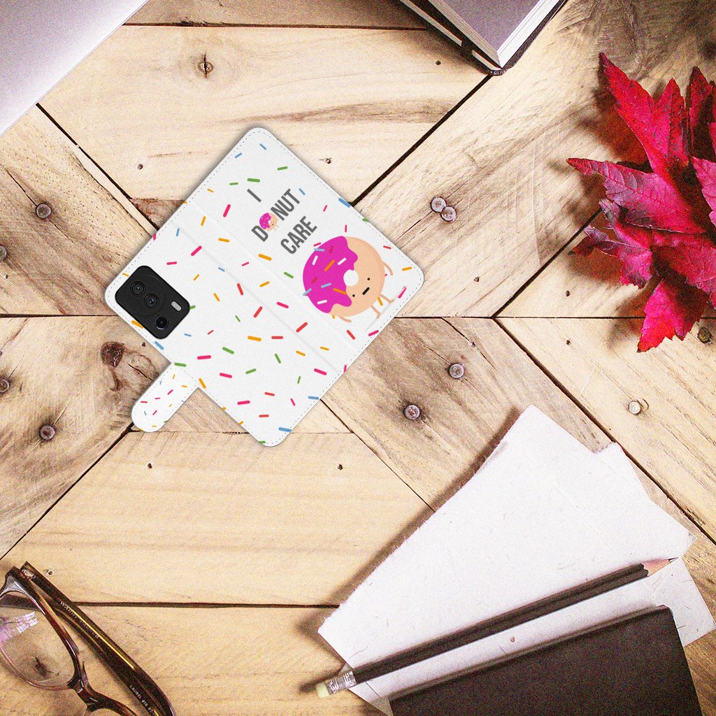 Xiaomi 13 Lite Book Cover Donut Roze design donut sprinkles bovenaanzicht