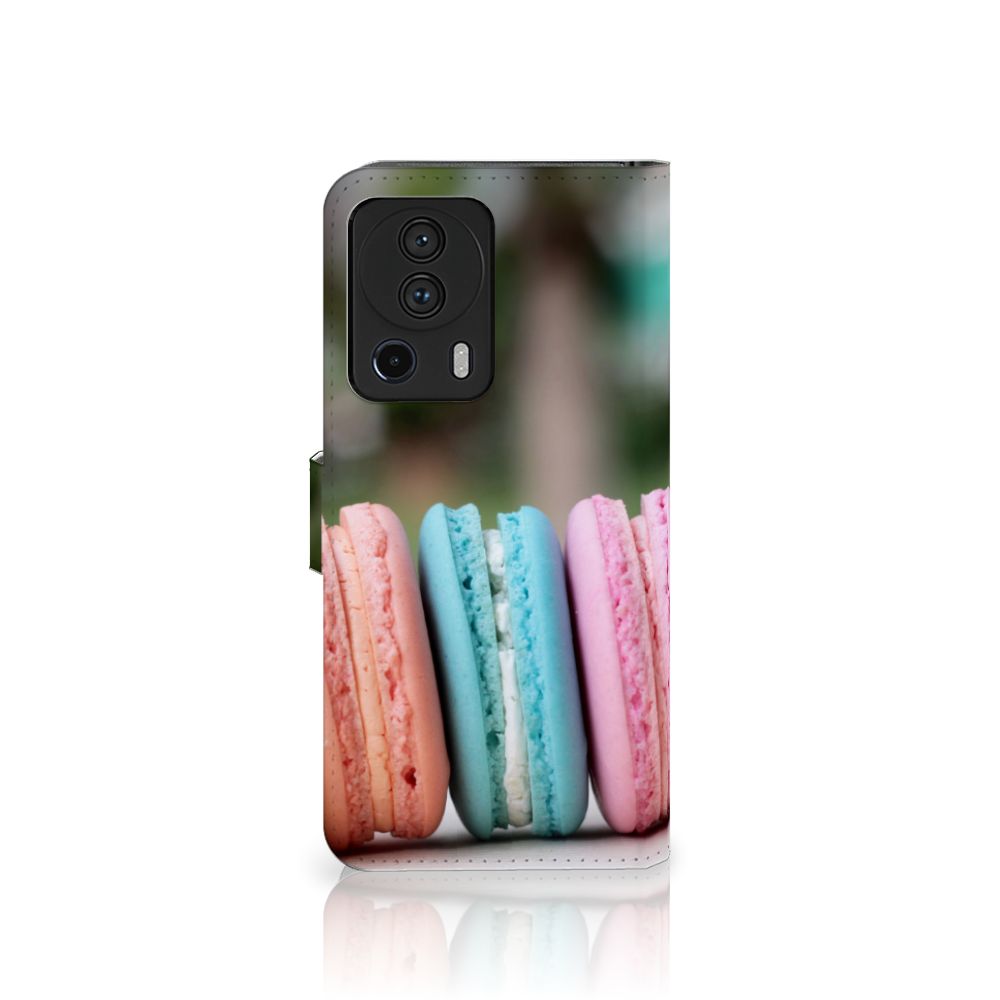Xiaomi 13 Lite Book Cover Macarons, kleurrijke macarons voor opvallende smartphone bescherming 🎨