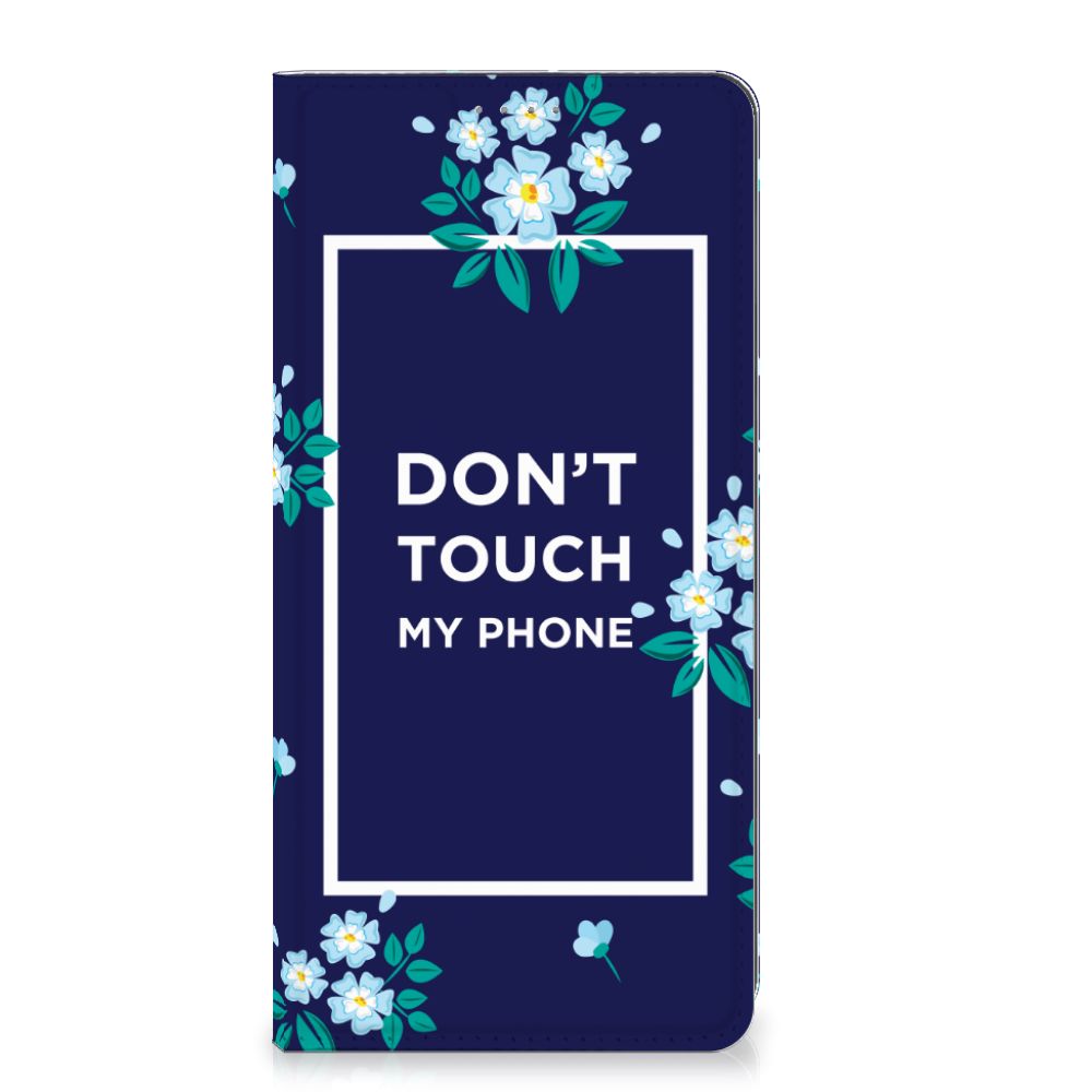 Xiaomi 13 Lite Design Case Flowers Blue DTMP voorzijde