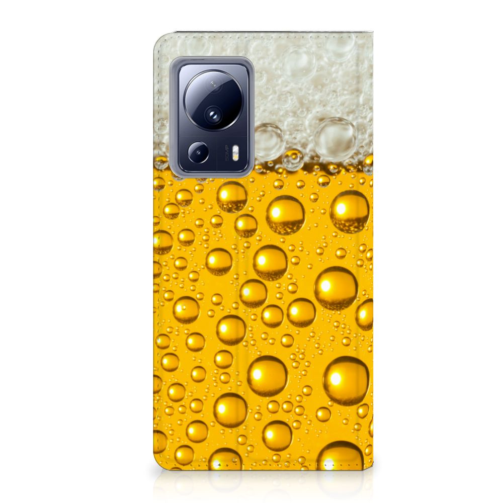 Xiaomi 13 Lite Flip Style Cover Bier bierprint design voorkant