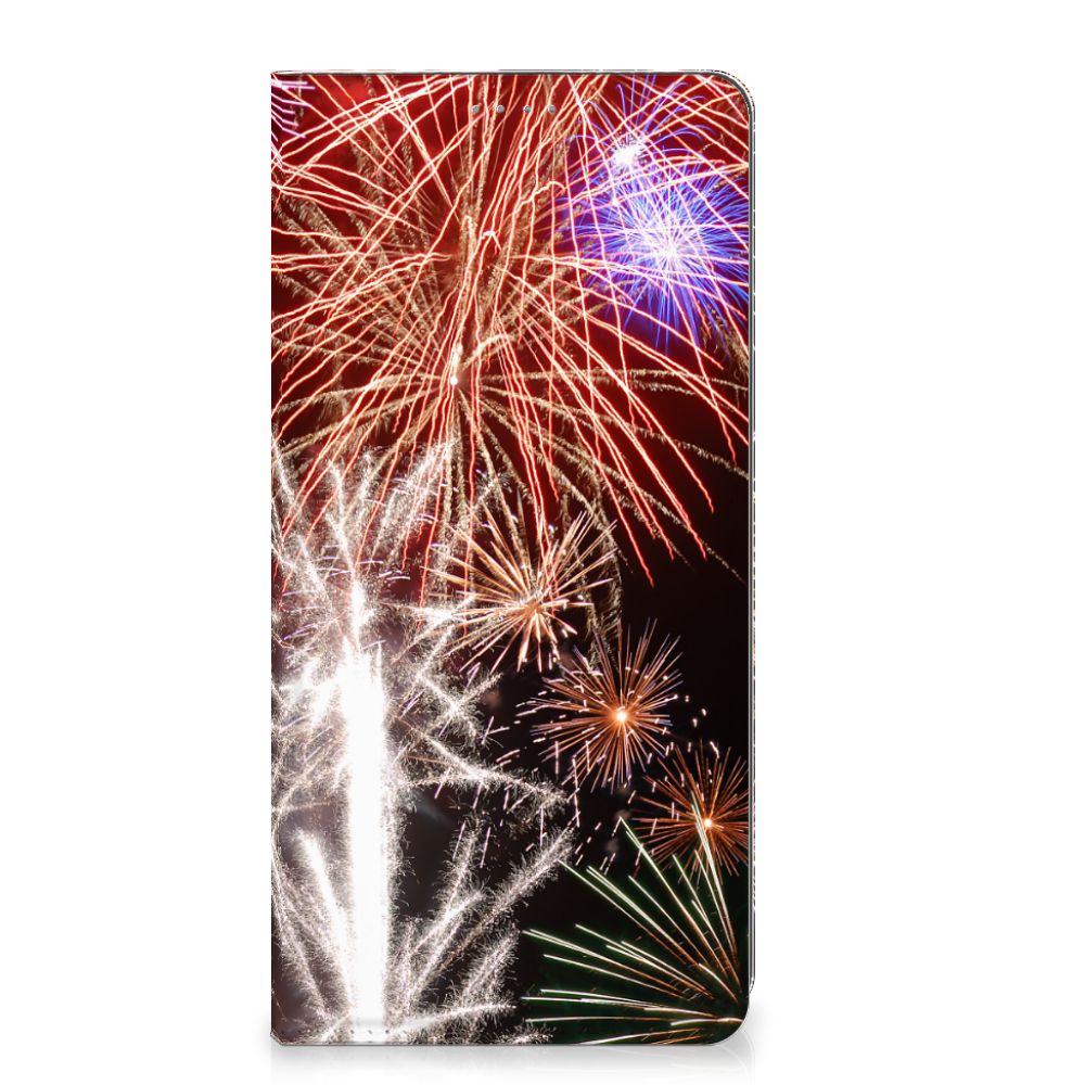 Xiaomi 13 Lite Hippe Standcase Vuurwerk siervuurwerk kleurrijk ontwerp voorzijde