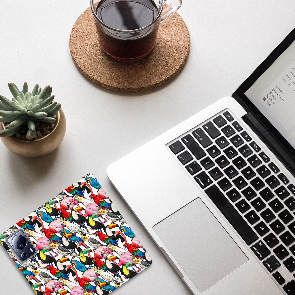 Xiaomi 13 Lite Hoesje maken Birds exotisch vogels design aanzicht