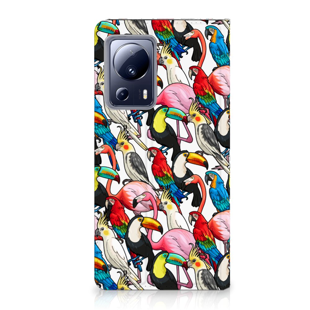 Xiaomi 13 Lite Hoesje maken Birds design vogels kleurrijk aanzicht