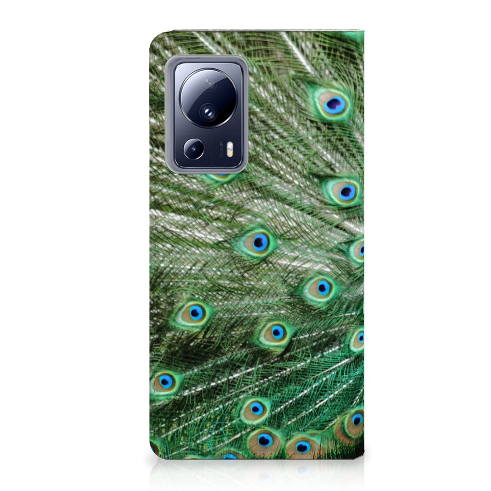 Xiaomi 13 Lite Hoesje maken Pauw hoesje pauwenveren aanzicht