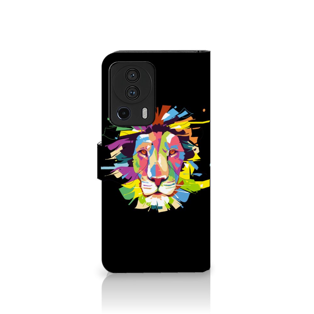Xiaomi 13 Lite Leuk Hoesje Lion Color telefoonhoesje kleurrijk design voorkant