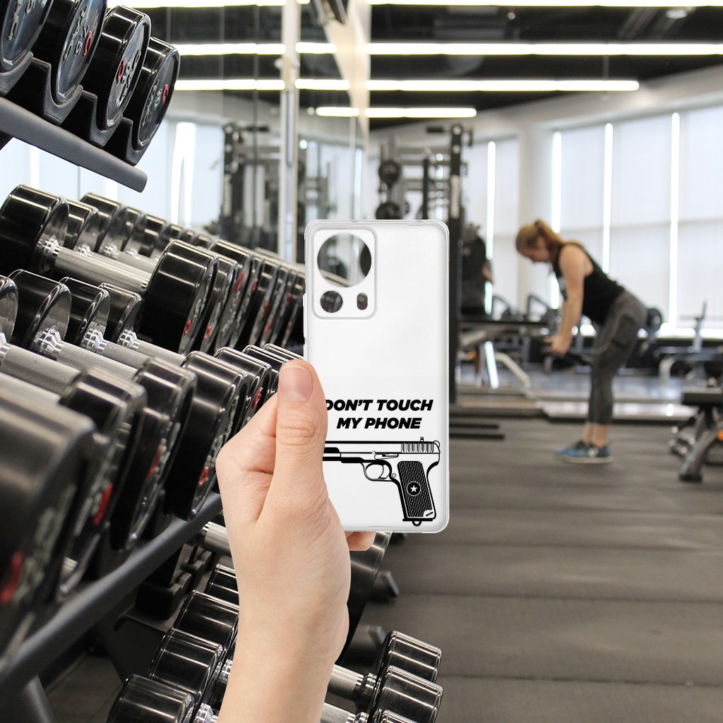 Xiaomi 13 Lite Silicone-hoesje Pistol DTMP hand fitnessruimte sport