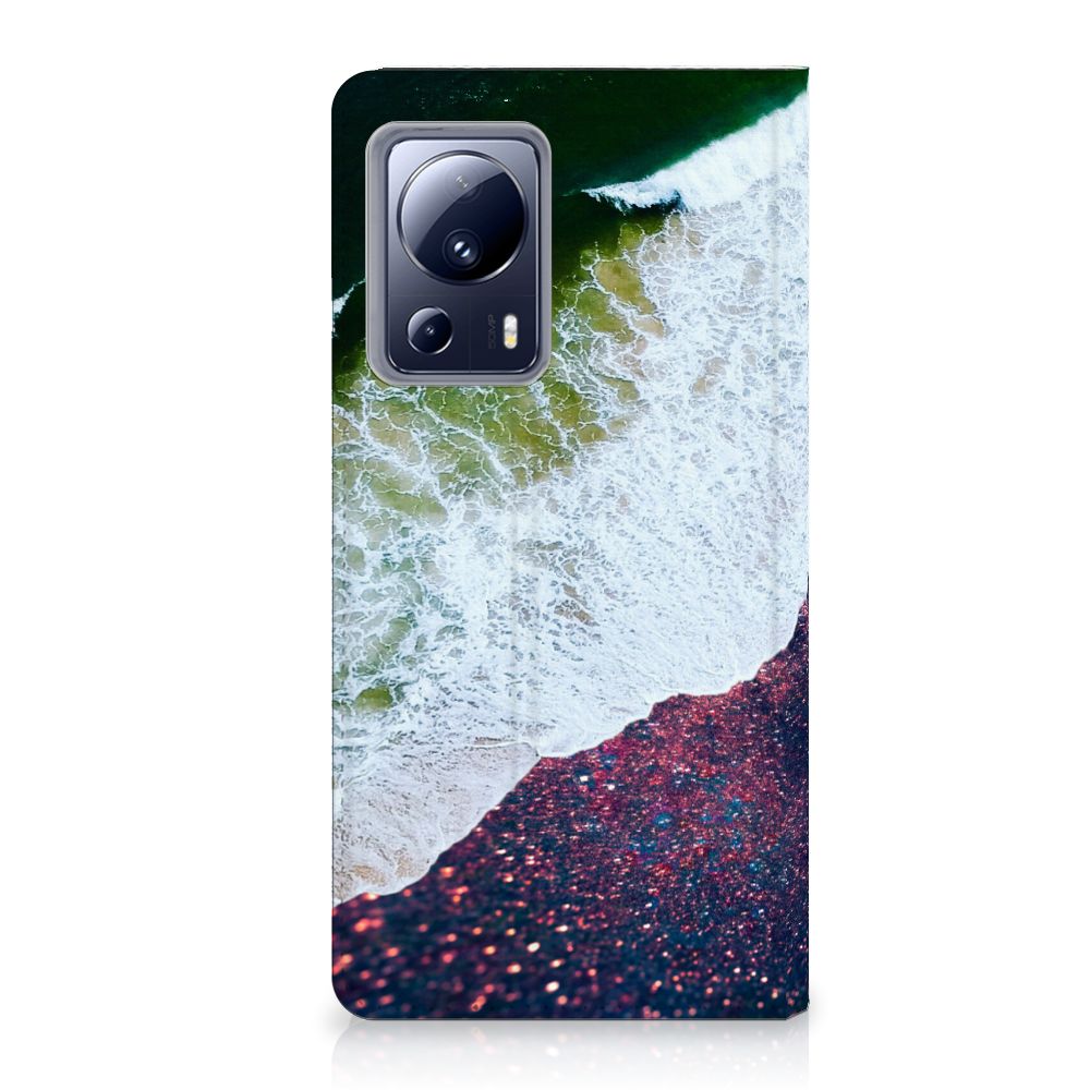 Xiaomi 13 Lite Stand Case Sea in Space smartphonehoesje ontwerp zee golven