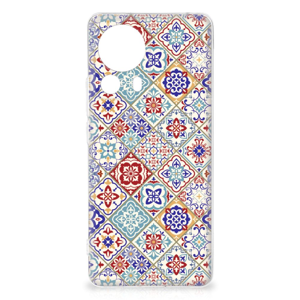 Xiaomi 13 Lite TPU Siliconen Hoesje Tiles Color met kleurrijk tegelpatroon, perfect als cadeau voor gebruiksgemak en bescherming.