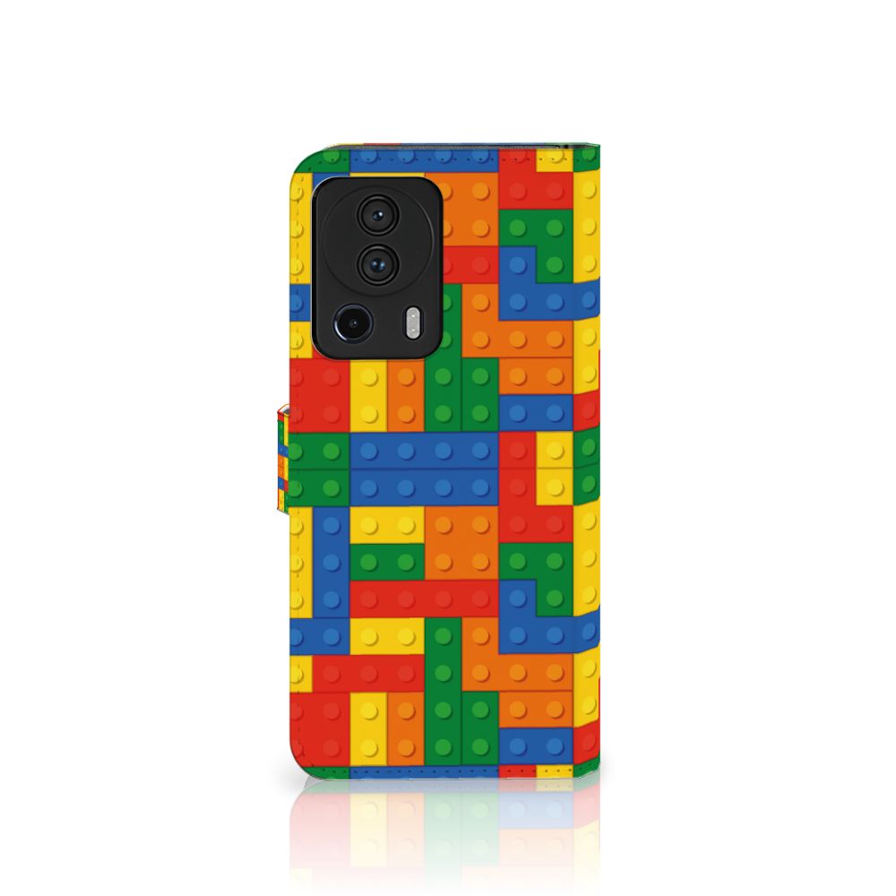 Xiaomi 13 Lite Telefoon Hoesje Blokken design kleurig aanzicht