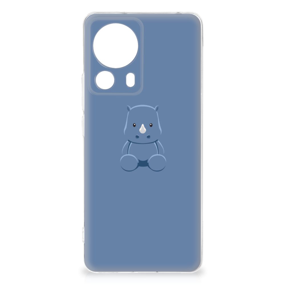 Xiaomi 13 Lite Telefoonhoesje met Naam Baby Rhino telefoonhoesje baby rhino ontwerp voorkant