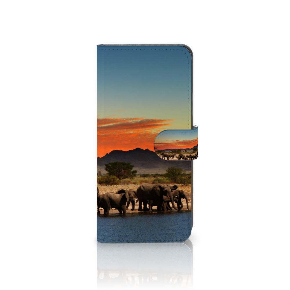 Xiaomi 13 Lite Telefoonhoesje met Pasjes Olifanten olifanten natuur design voorkant