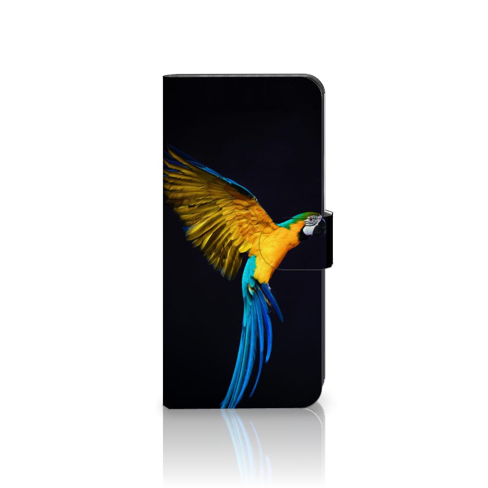 Xiaomi 13 Lite Telefoonhoesje met Pasjes Papegaai boekhoesje papegaai aanzicht