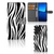 Xiaomi 13 Lite Telefoonhoesje met Pasjes Zebra zebraprint design voorkant achterkant aanzicht