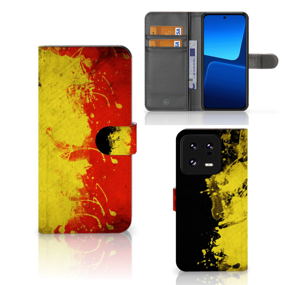 Xiaomi 13 Pro Bookstyle Case België design hoesje voorkant zijkant achterkant
