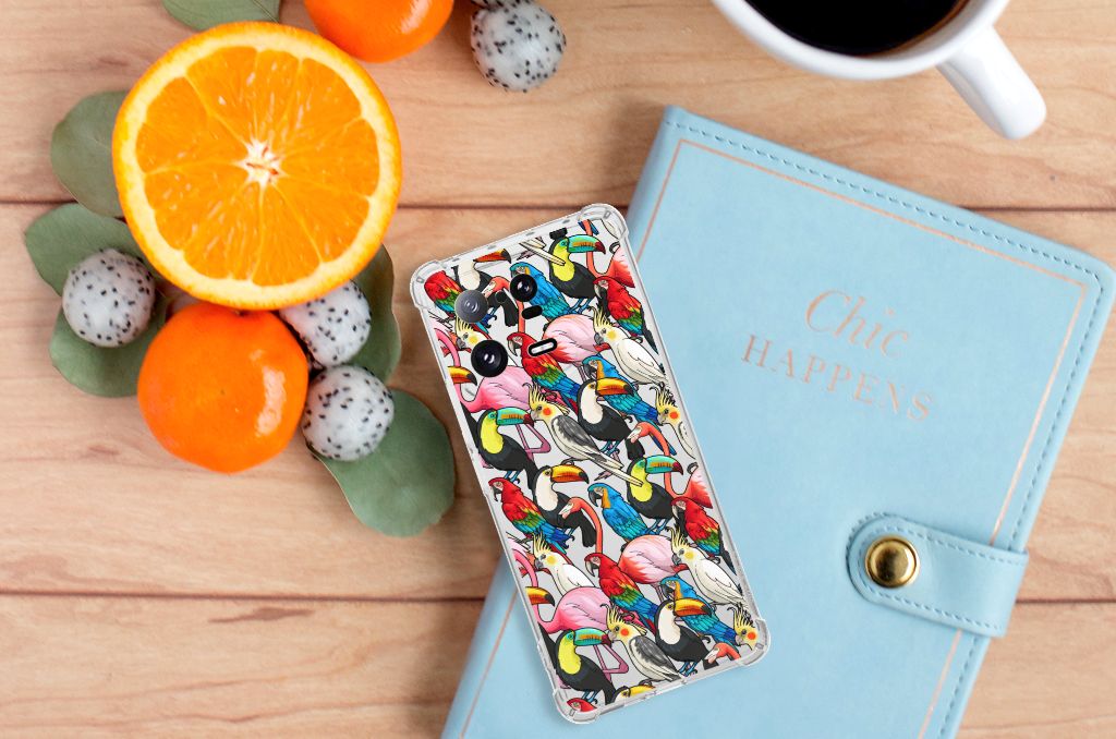 Xiaomi 13 Pro Case Anti-shock Birds bovenkant ontwerp kleurrijk