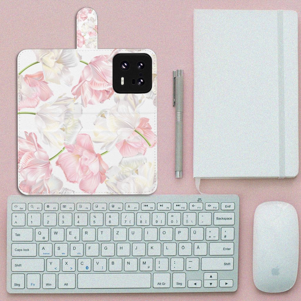Xiaomi 13 Pro Hoesje Lovely Flowers design bloemen aanzicht