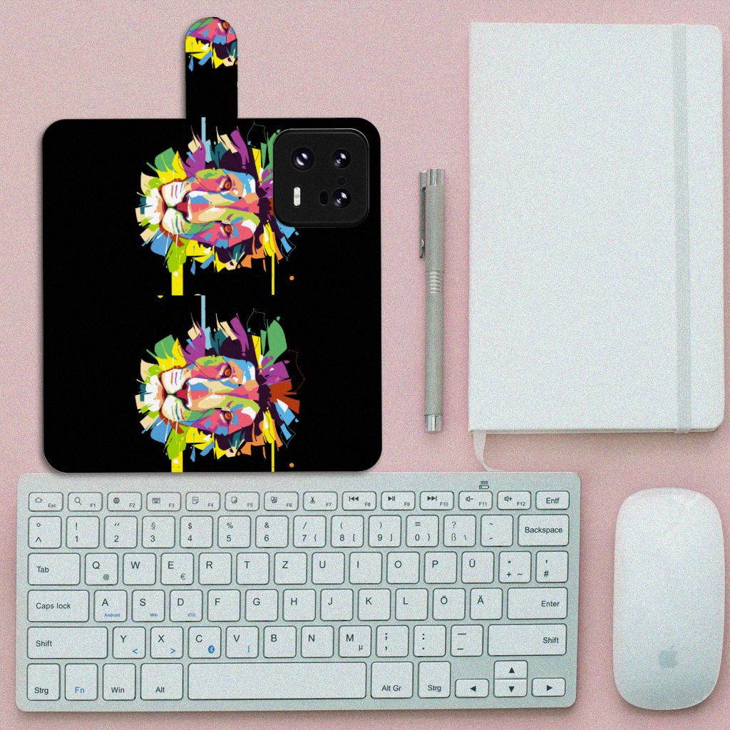 Xiaomi 13 Pro Leuk Hoesje Lion Color bovenaanzicht telefoonhoesje kleurrijk ontwerp