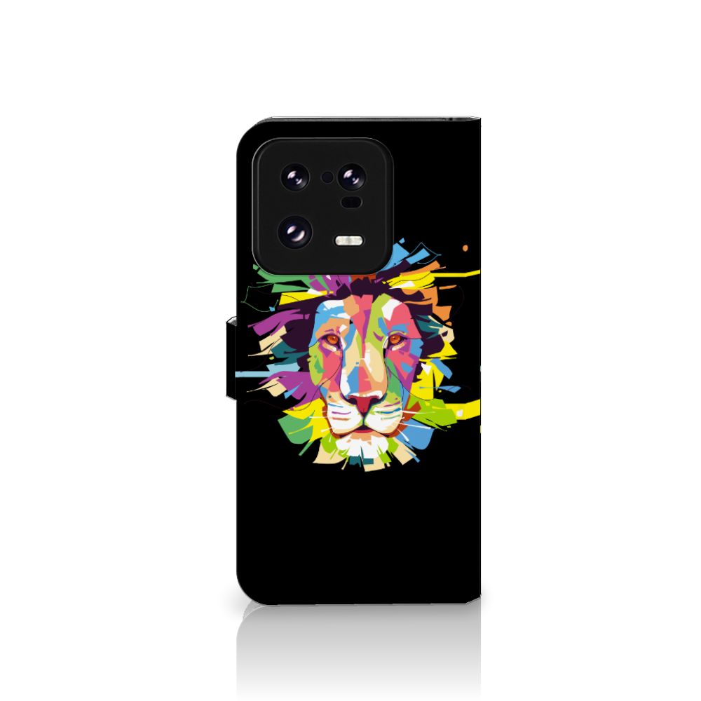 Xiaomi 13 Pro Leuk Hoesje Lion Color telefoonhoesje kleurrijk design aanzicht