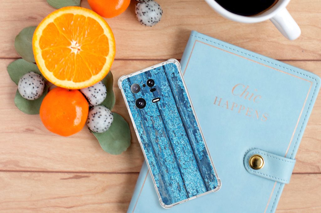 Xiaomi 13 Pro Stevig Telefoonhoesje Wood Blue B2C Telecom