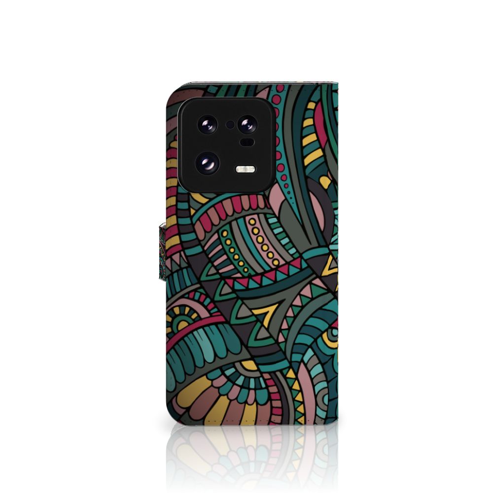 Xiaomi 13 Pro Telefoon Hoesje Aztec telefoonhoesje artistiek design kleurrijk aanzicht