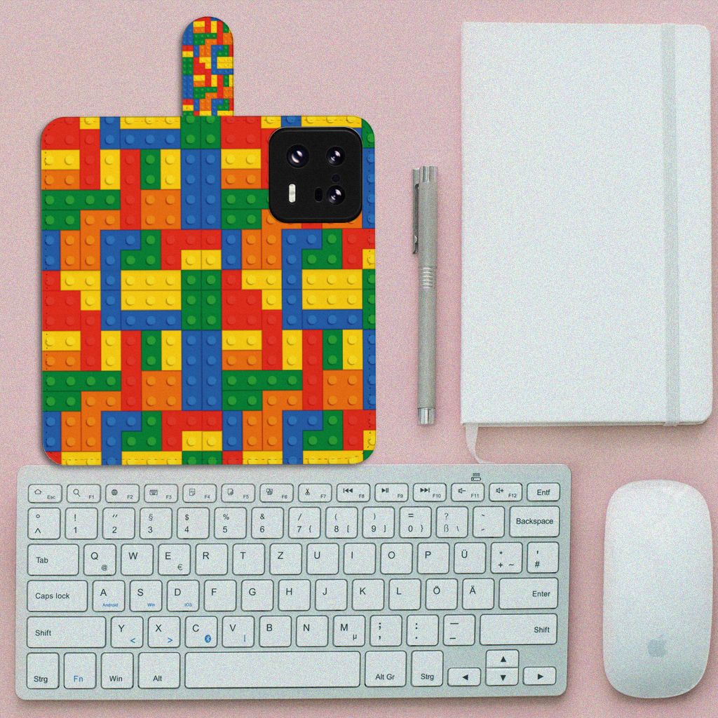 Xiaomi 13 Pro Telefoon Hoesje Blokken telefoonhoesje blokken design bovenaanzicht