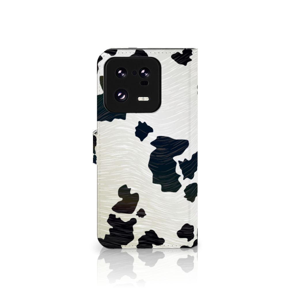 Xiaomi 13 Pro Telefoonhoesje met Pasjes Koeienvlekken design koeienvlekken aanzicht