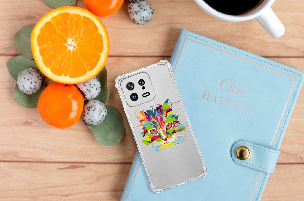 Xiaomi 13 Stevig Bumper Hoesje Cat Color B2C Telecom