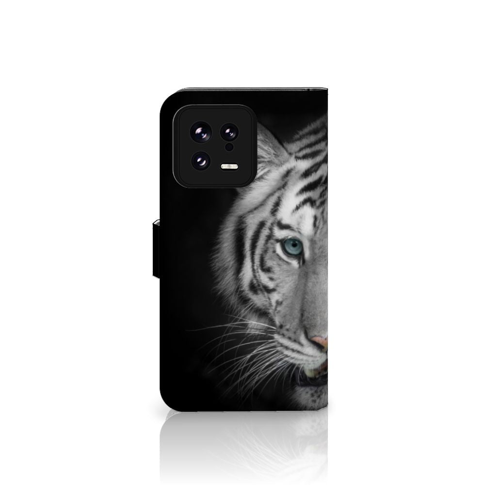 Xiaomi 13 Telefoonhoesje met Pasjes Tijger telefoonhoesje tijger voorzijde