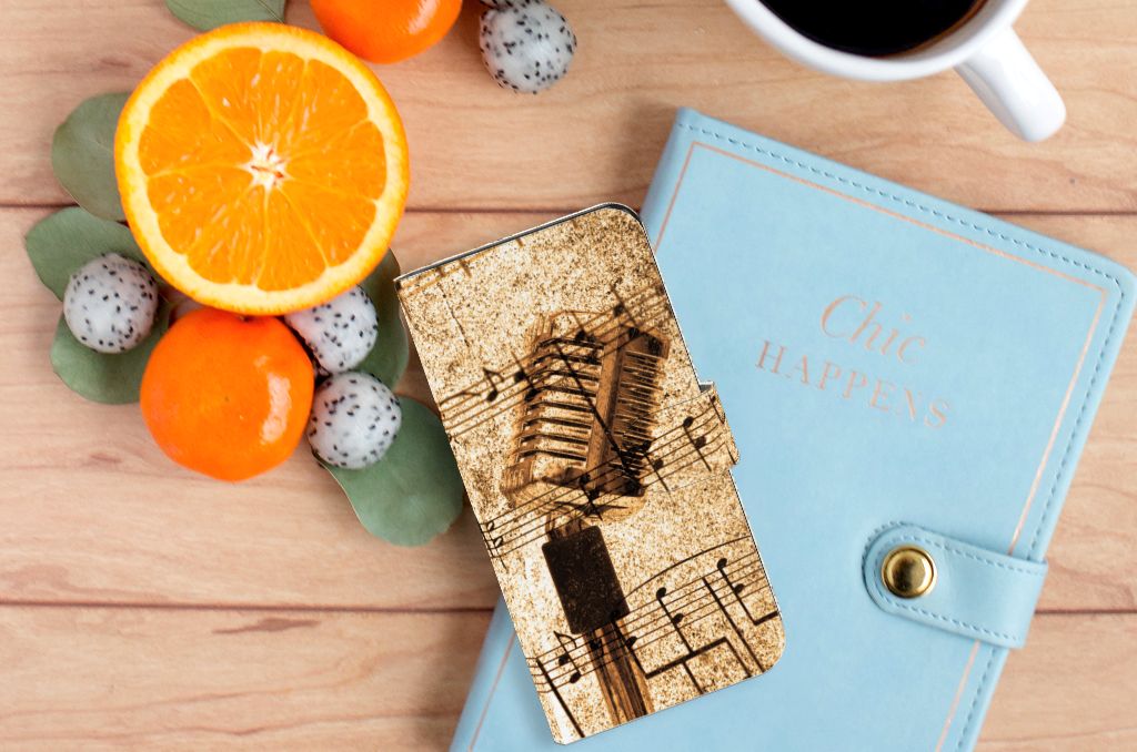 Xiaomi 13 Telefoonhoesje met foto Bladmuziek telefoonhoesje bladmuziek design bovenaanzicht