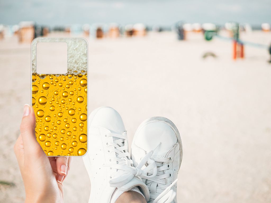 Xiaomi 13T Siliconen Case Bier bierprint hand strand