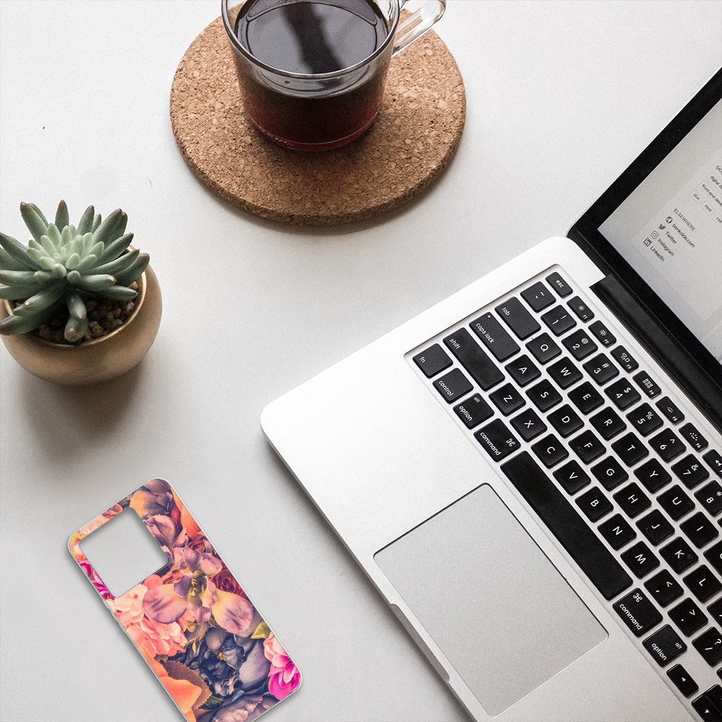 Xiaomi 13T TPU Case Bosje Bloemen bloemen ontwerp aanzicht