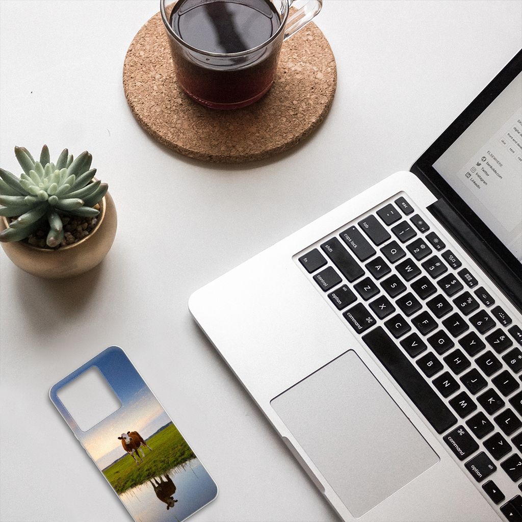 Xiaomi 13T TPU Hoesje Koe koeien ondergang zon design aanzicht