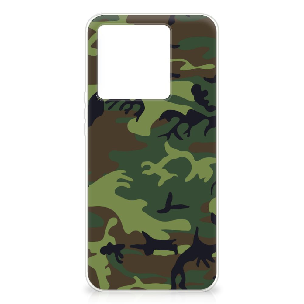 Xiaomi 13T TPU bumper Army Dark camouflage design achterkant