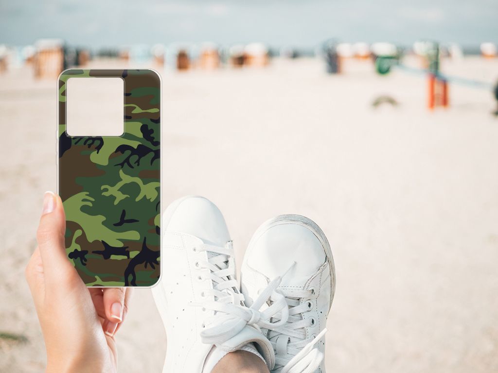 Xiaomi 13T TPU bumper Army Dark camouflage design hand