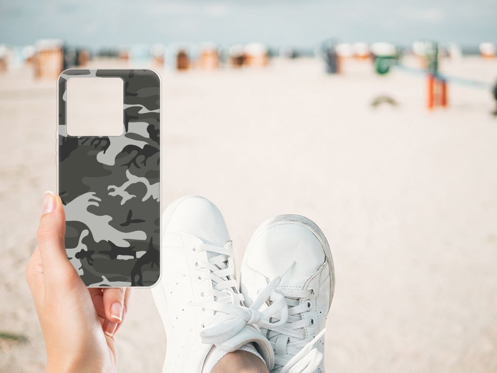 Xiaomi 13T TPU bumper Army Light camouflage design hand beach