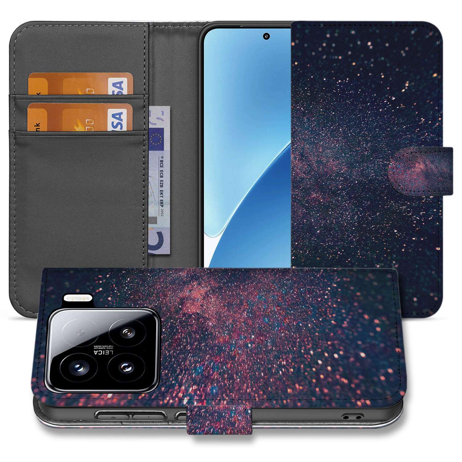 Xiaomi 15 Book Case Stars book case sterren ontwerp voorkant