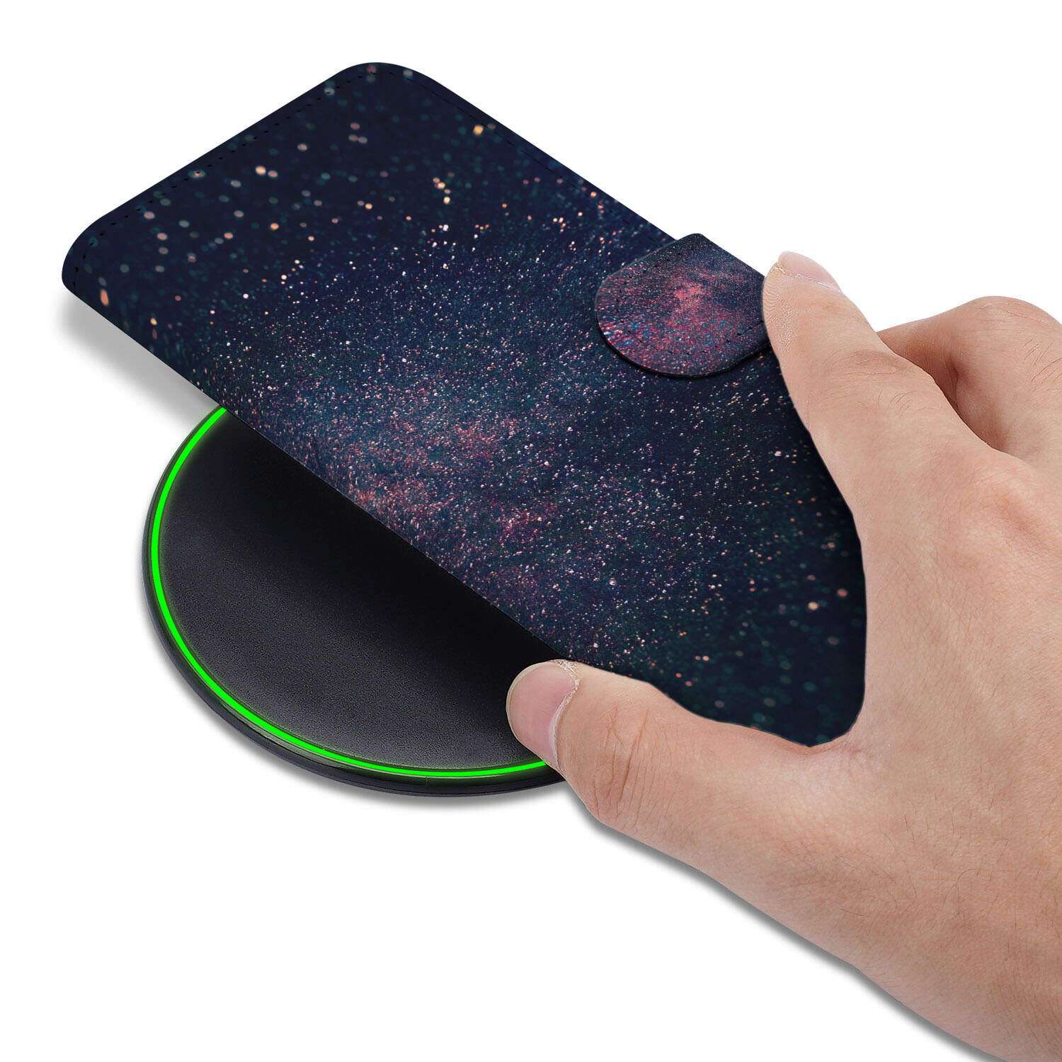 Xiaomi 15 Book Case Stars telefoonhoesje sterren design aanzicht