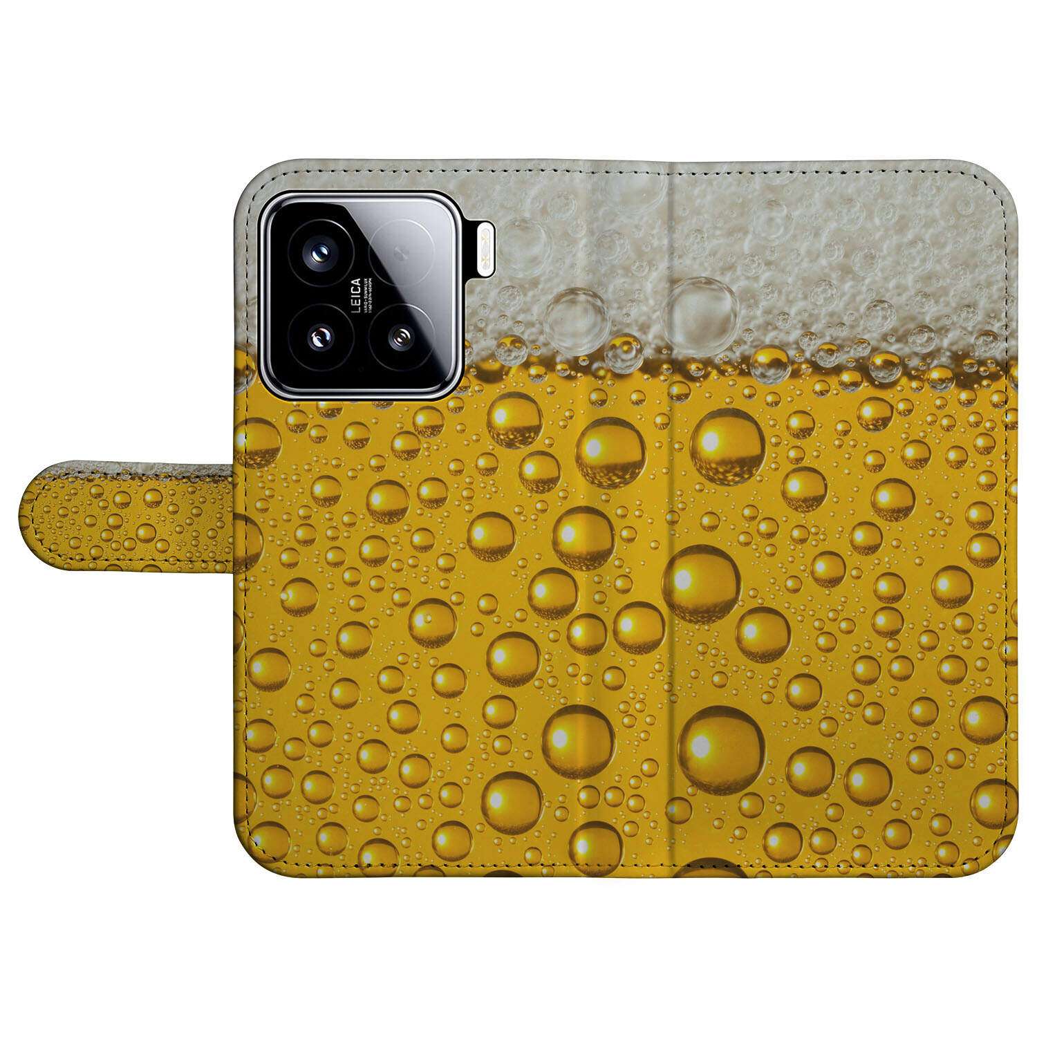 Xiaomi 15 Book Cover Bier hoesje design Bier aanzicht
