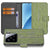 Xiaomi 15 Book Style Case Green Wood boek hoes groen hout voorkant achterkant