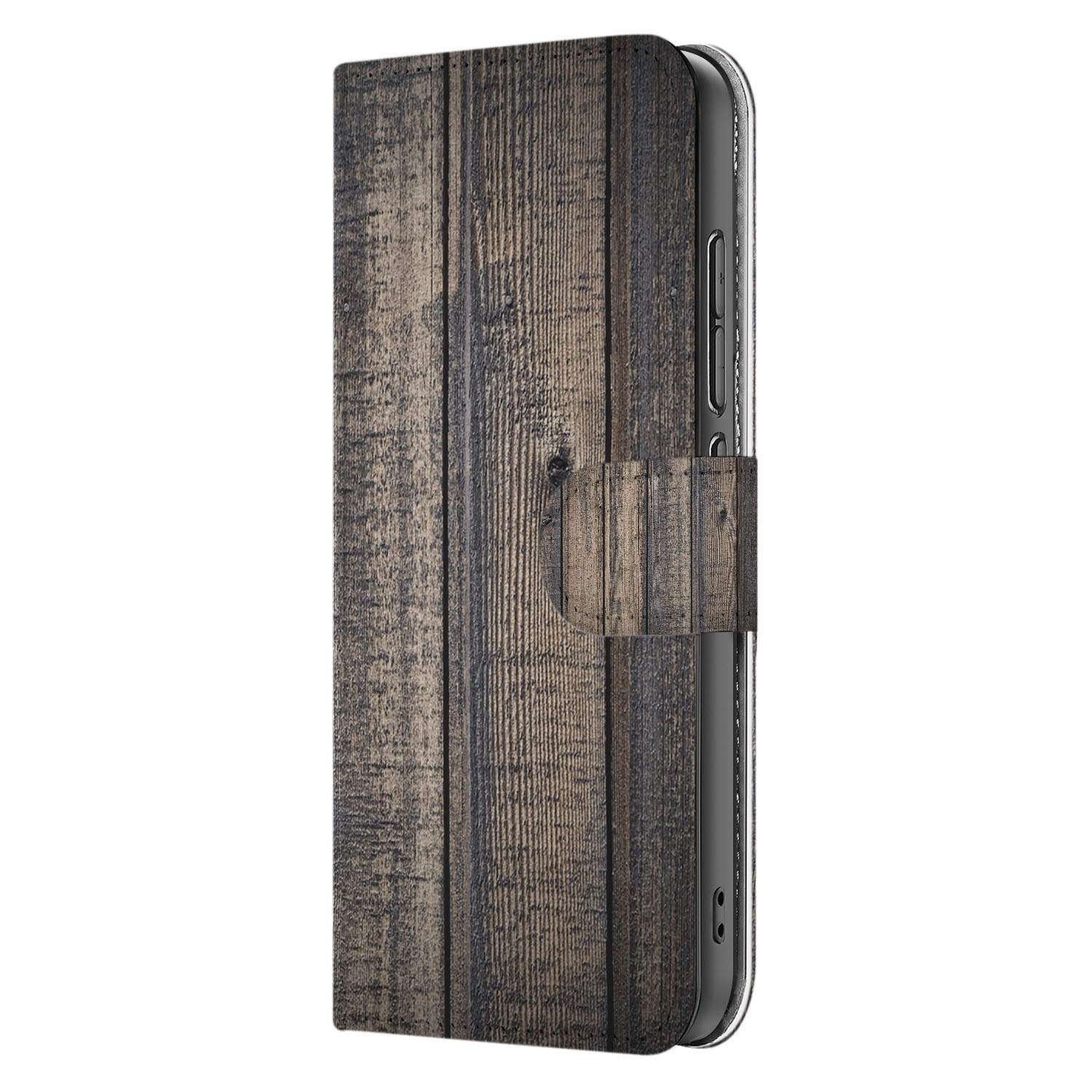 Xiaomi 15 Book Style Case Steigerhout telefoonhoesje steigerhout aanzicht